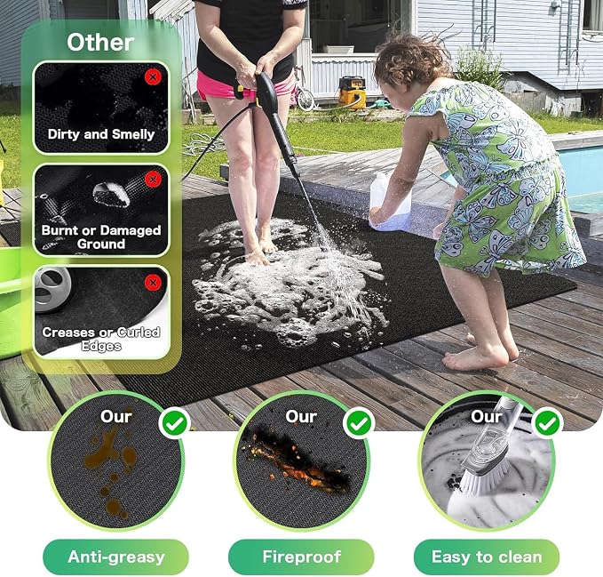 Large 90 x 52 inches Under Grill Mats - Image 5