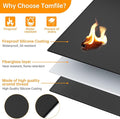 Grill Floor Mat Pad 78 x 48 Inch Black Double-Sided Fiberglass