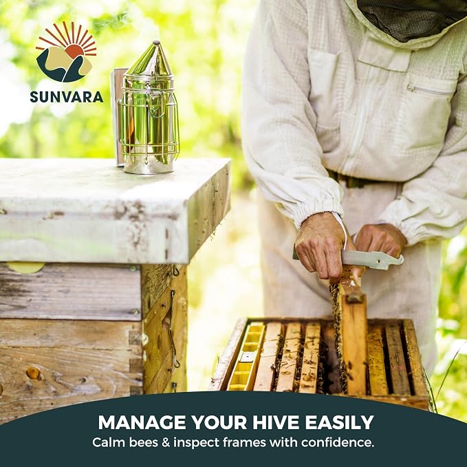 SunVara Bee Keeping Starter Kit Beekeeping Supplies, Bee Keeping Supplies-All - Image 5