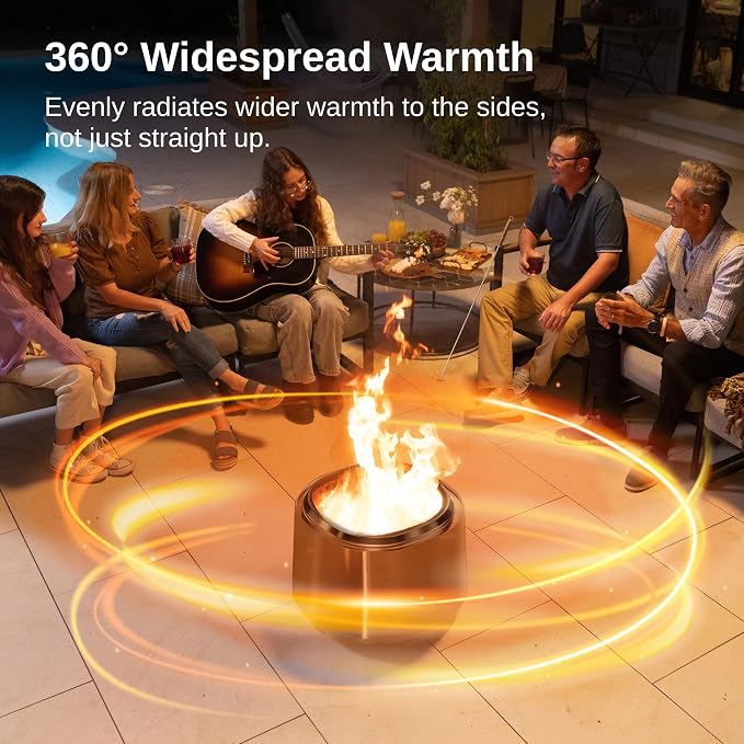 EAST OAK Camber Fire Pit Smokeless 21'' - Image 4