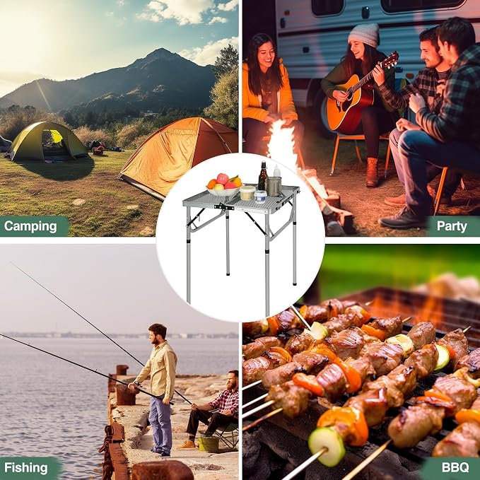 RedSwing Portable Grill Table for Outside, Aluminum Folding Grill Stand Table - Image 8
