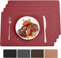 Vinyl Placemats Set of 4 Heat Resistant Easy Clean Non-Slip Place Mats by BxzanDya-LifeSmartMaker