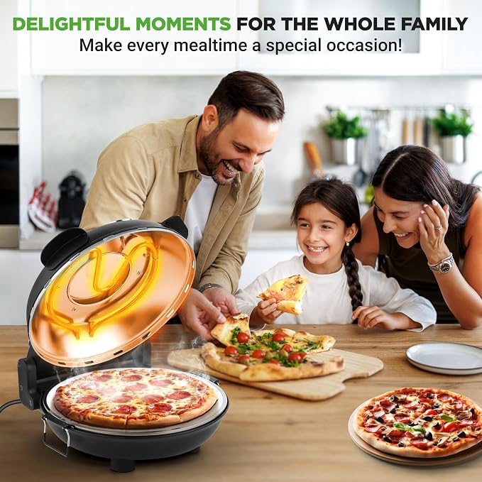 NutriChef Electric Pizza Oven | 1200W Countertop Pizza Maker - Image 8