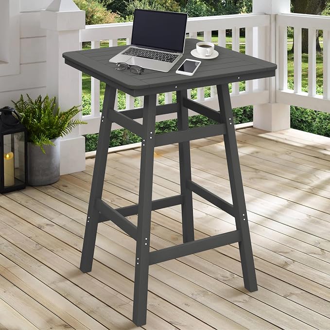 Costaelm Outdoor Bar Table, Patio Bistro Dining Pub Table - Image 8