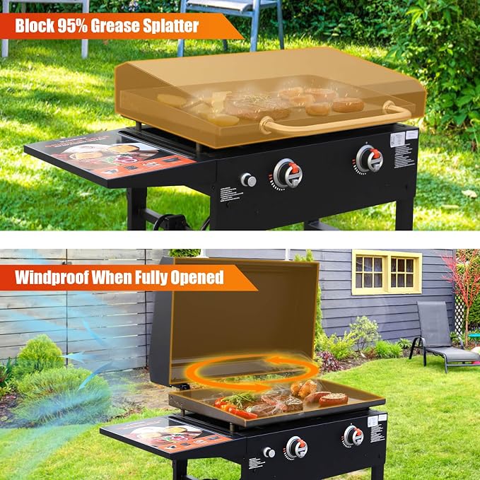 Upgraded Griddle Lid for Blackstone 28'', Hinged Lid for Blackstone 1517 1853 - Image 5
