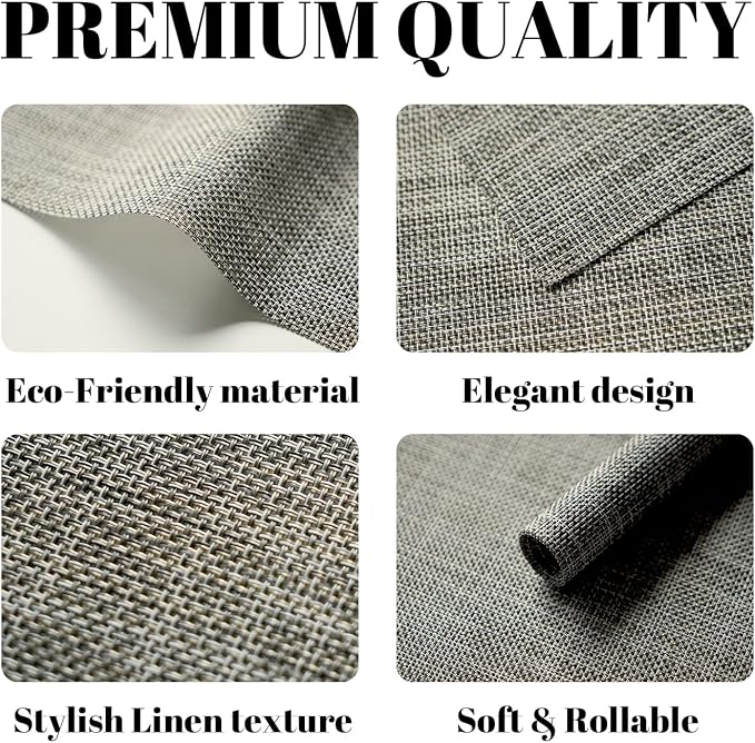 Placemats Set of 6 Vinyl/Plastic Woven Place Mats - Image 2
