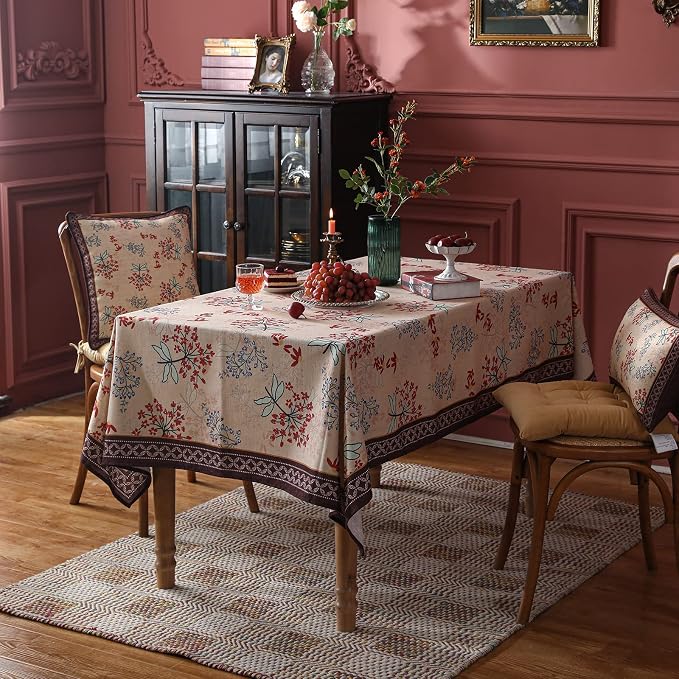 patdrea Designer French Linen Long Rectangle Tablecloth - Image 7