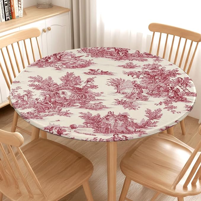 French Country Round Fitted Tablecloth - Image 3
