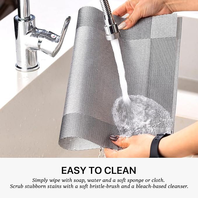 LEXMORE Placemats Set of 6 Vinyl/Plastic Woven Place Mats - Image 4