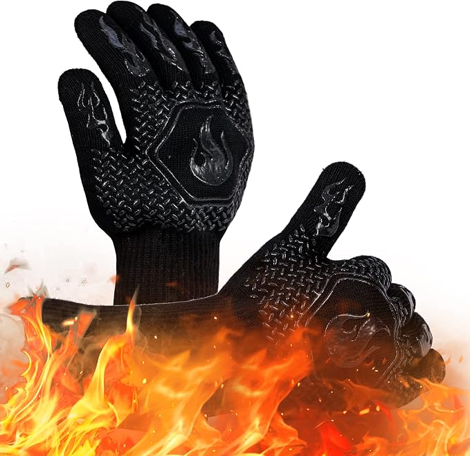BBQ Fireproof Gloves, Grill Cut-Resistant 1472°F Heat Resistant Gloves - Image 7