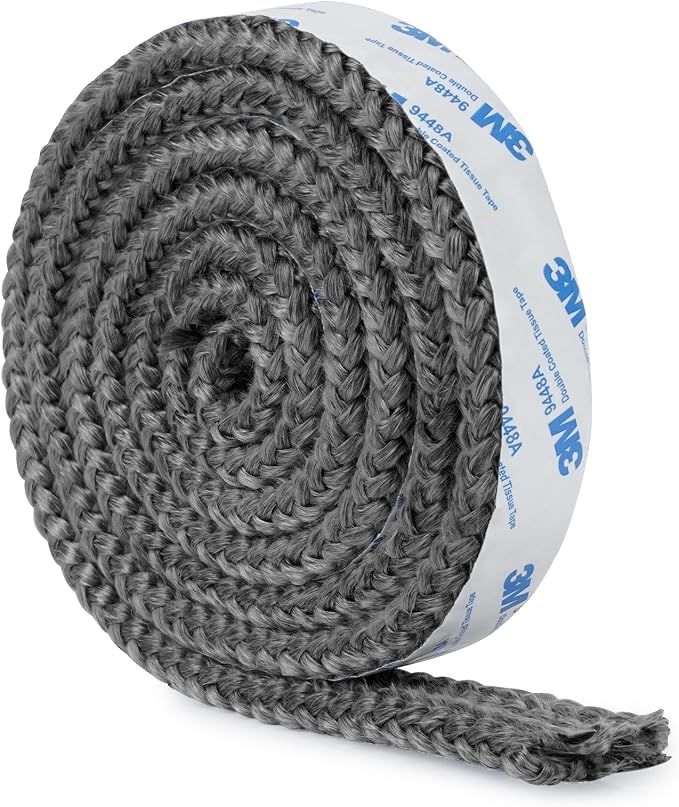 Stanbroil Stove Gasket Tape, 3/8" Thick, High Temperature Fiberglass Gasket Tape by Stanbroil