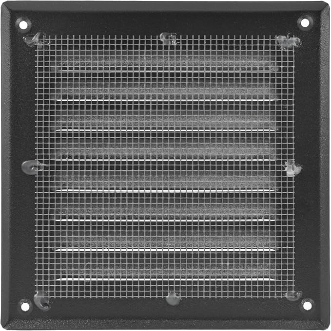 Square Ventilation Grille / 5" x 5" Inch Inside Measurement/Black Metal Air - Image 3