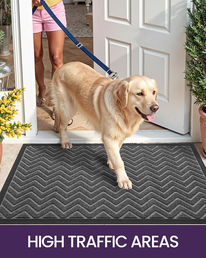 DEXI Front Door Mat Outside Entrance, Rubber Entry Doormat Heavy Duty, Welcome - Image 7