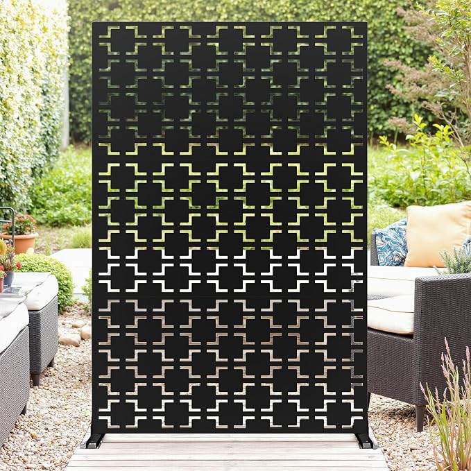 GarveeLife Metal Privacy Screen 72" h x 47" w, Outdoor Privacy Screens and by GarveeLife