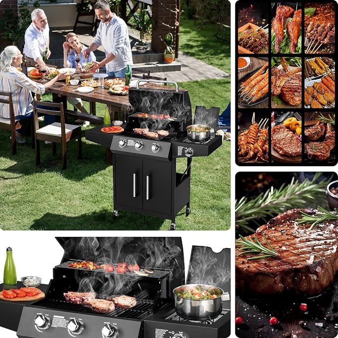 ROVSUN 3-Burner Propane Gas BBQ Grill - Image 7