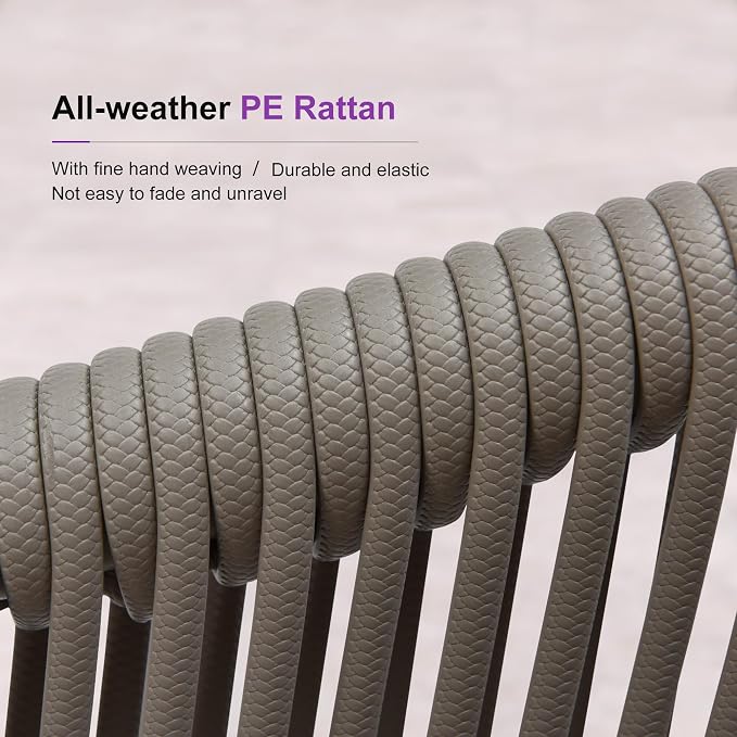 PURPLE LEAF 9 Pieces Outdoor Dining Set Patio Table and Chairs Set Aluminum - Image 2