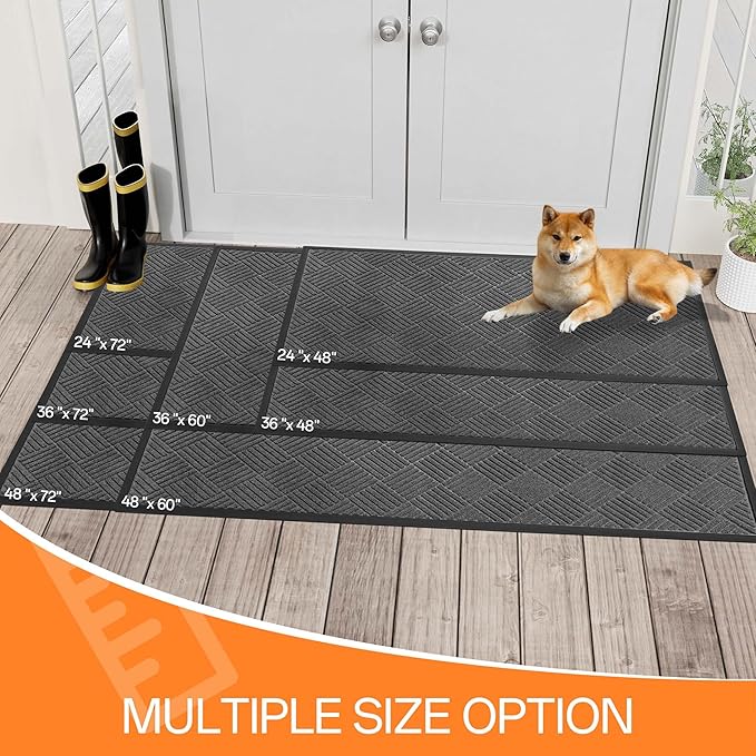 Indoor Outdoor Door Mat, 5’x 3' Doormat - Image 3