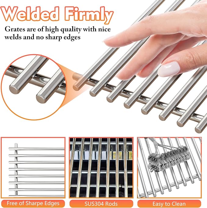 17.5" Grill Grates for Weber Spirit 300, Spirit 700, Genesis - Image 6