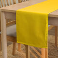 Encasa XO Table Runner 13x72 in Long | Cotton Canvas Fabric | Sunbeam Yellow by EncasaXO