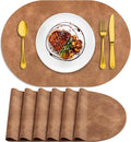 ADRIMER Placemats, Heat Resistant Oval Placemats Set of 6 Washable 12 x 17 Inch by Adrimersdreamistobeanindispensablecompanioninyourlife