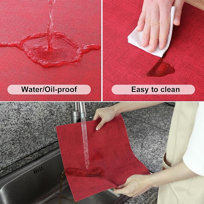 Homaxy Faux Leather Heat Resistant Placemats - Image 4