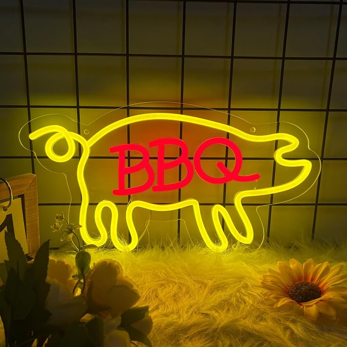 BBQ Neon Signs Barbecue LED Signs Dimmable Neon Lights by Moneter