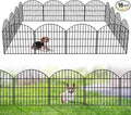 Metal Garden Fence 28in x 37.3ft, 16 Panels + 17 Stakes Dog Fences Border Fence by FOREHOGARGARDEN%EF%BC%86HOME