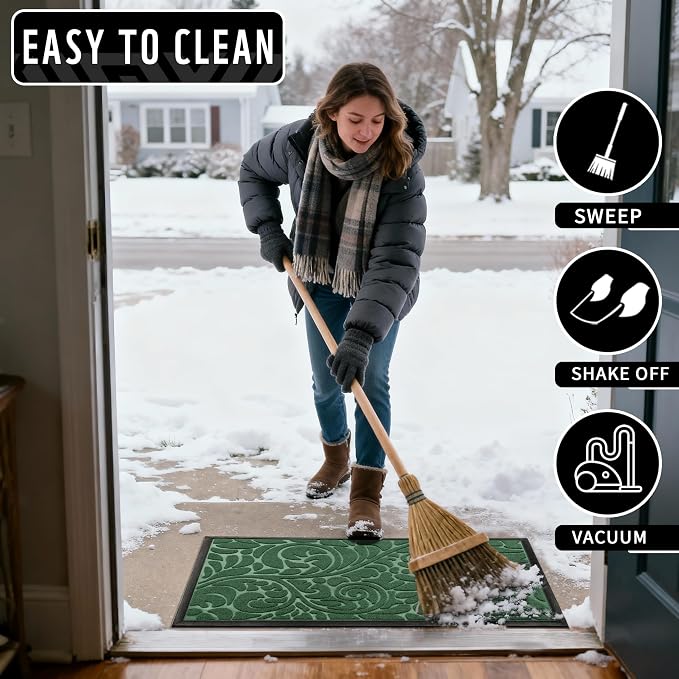 Yimobra Door Mat Outside Entrance 29.5x17, Waterproof Sturdy Outdoor Mats - Image 5
