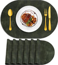 ADRIMER Placemats, Heat Resistant Oval Placemats Set of 6 Washable 12 x 17 Inch by Adrimersdreamistobeanindispensablecompanioninyourlife