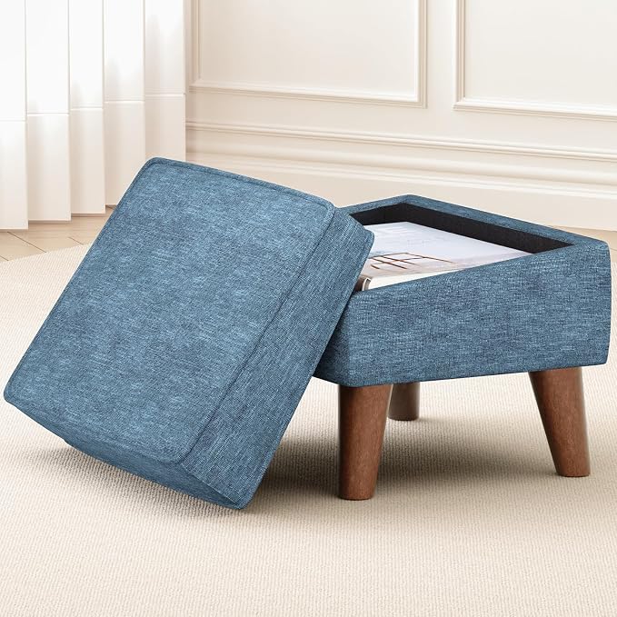 Small Footstool Ottoman with Storage, Ottoman Foot Rest, Modern Foot Stool with by FAGAGA