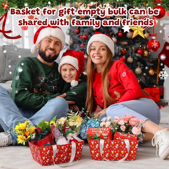 Pinkunn 48 Pcs Basket for Gifts Empty DIY Bulk Party Gift Basket Kit - Image 4