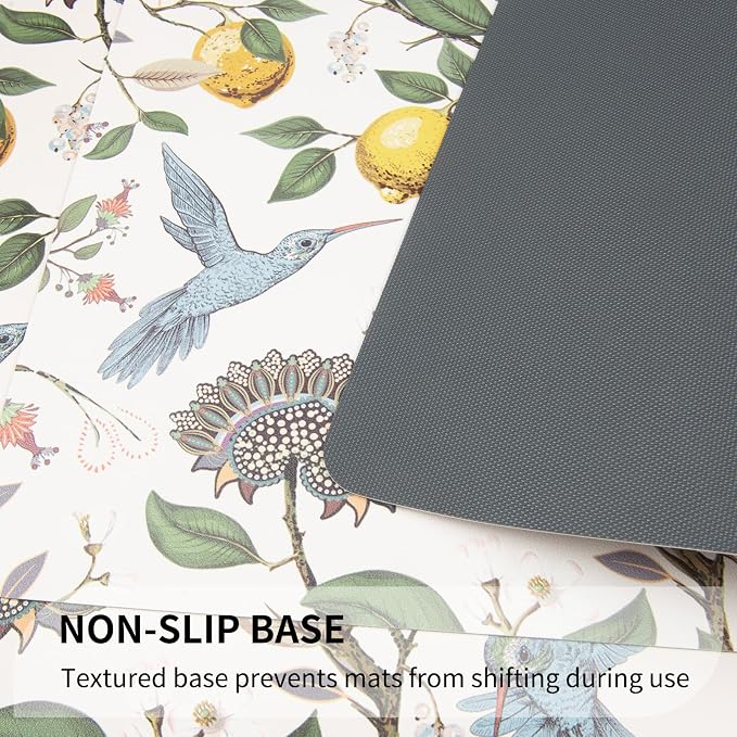 QIYI Placemats Set of 6, 12x18 Inch Faux Leather Place Mats - Image 5