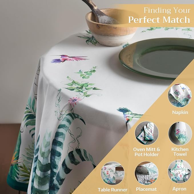 Maison d' Hermine Table Cloth Round Table 100% Cotton 69 Inches Tablecloth - Image 5