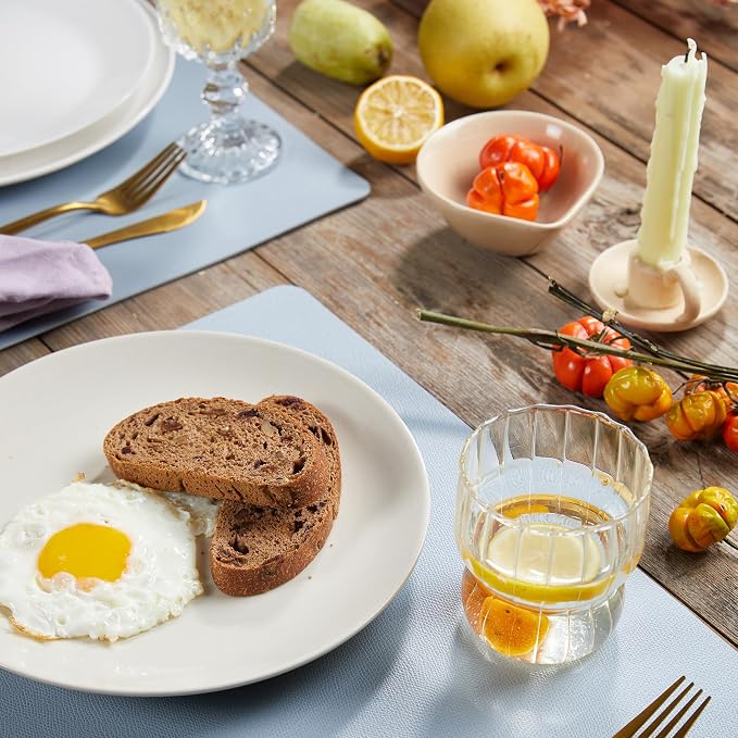 DOLOPL Faux Leather Placemats Set of 6, Wipeable Anti Slip Dining Place Mats - Image 5
