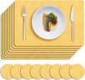 MOSAYT Placemats Set of 8, Heat Resistant Vinyl Place Mats by MOSAYT