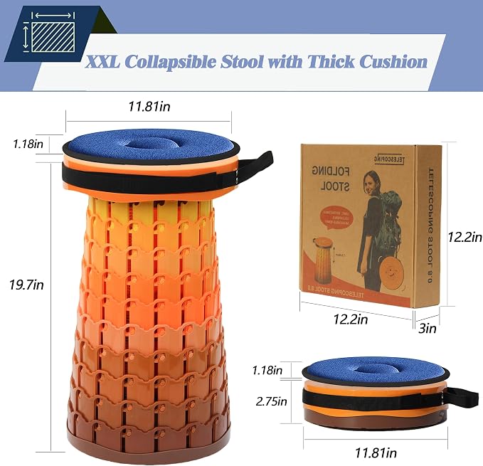 ALEVMOOM Upgraded XXL Telescoping Stool - Image 7