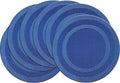 Round Placemat Set of 6 Heat Resistant Vinyl Washable Kitchen 15 inch Placemats by PIGCHCY