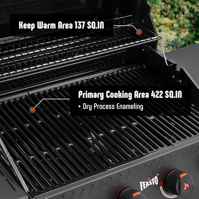 4 Burner Gas Grill, 000 BTU Outdoor BBQ Grill - Image 5