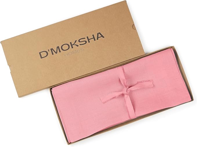 D'Moksha Homes Linen Dusty Pink Table Runner 72 Inches Long - Image 4