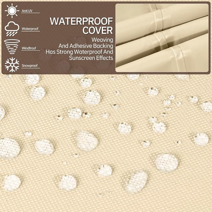 Round Patio Furniture Covers, 600D Heavy-duty UV-Resistant Fade-Proof Protection - Image 5