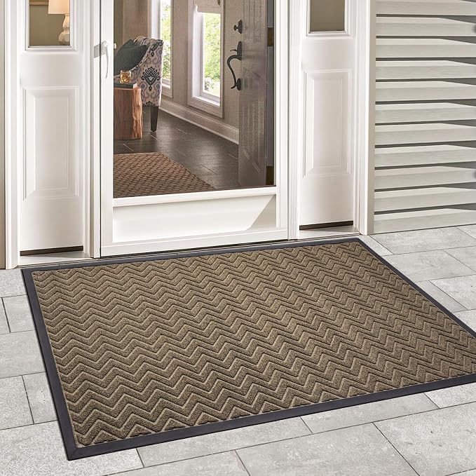 DEXI Front Door Mat Outside Entrance, 4x6 ft Rubber Entry Doormat Heavy Duty - Image 8