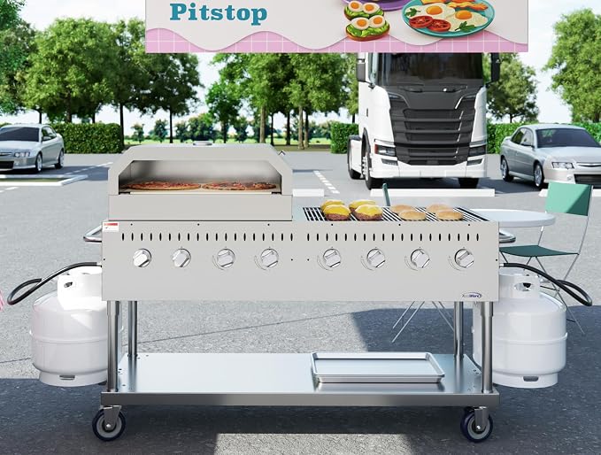60 in. 8-Burner Commercial Outdoor Propane Gas Grill - Image 4