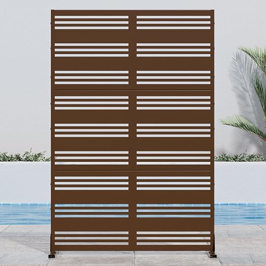Casaphoria 72" H x 47" W Metal Outdoor Privacy Screen, Freestanding Decorative by Casaphoria