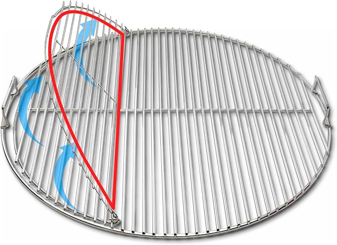 SnS Grills EasySpin Charcoal Grill Cooking Grate, 304 Stainless Steel, Large - Image 4