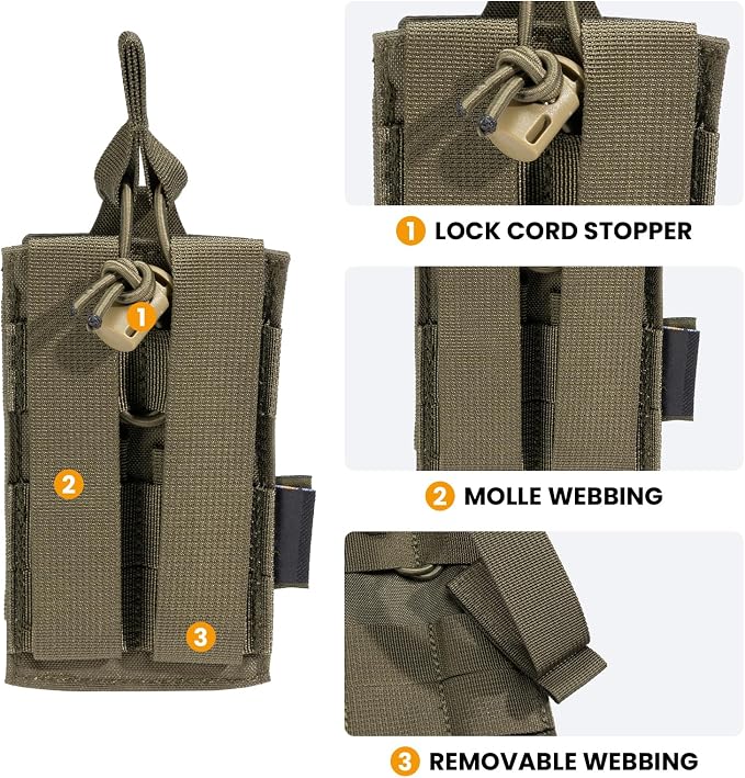 EXCELLENT ELITE SPANKER Tactical Open-Top Single/Double/Triple Molle Mag Pouch - Image 4