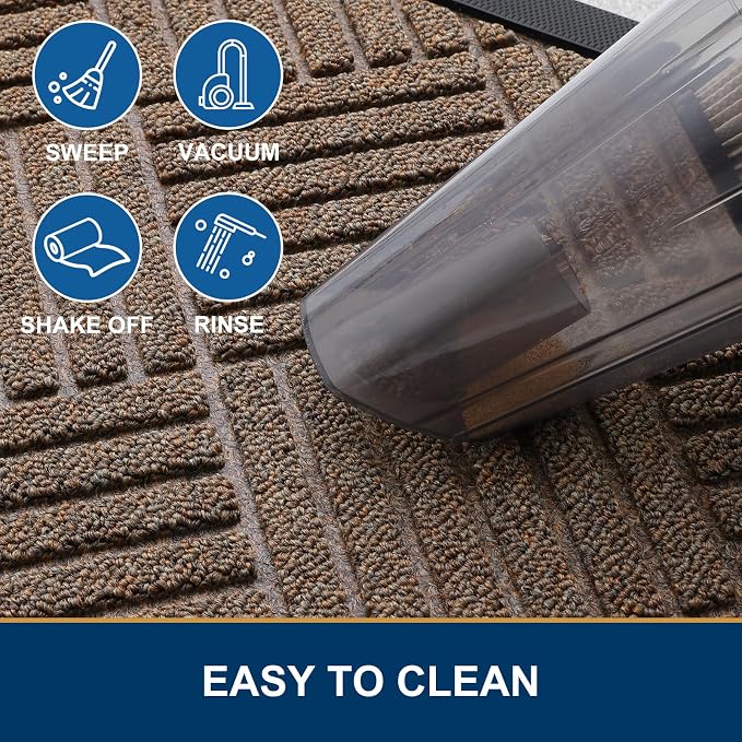 Smiry Front Door Mat Outside Entrance, Heavy Duty Outdoor Indoor Mat, Natural - Image 6