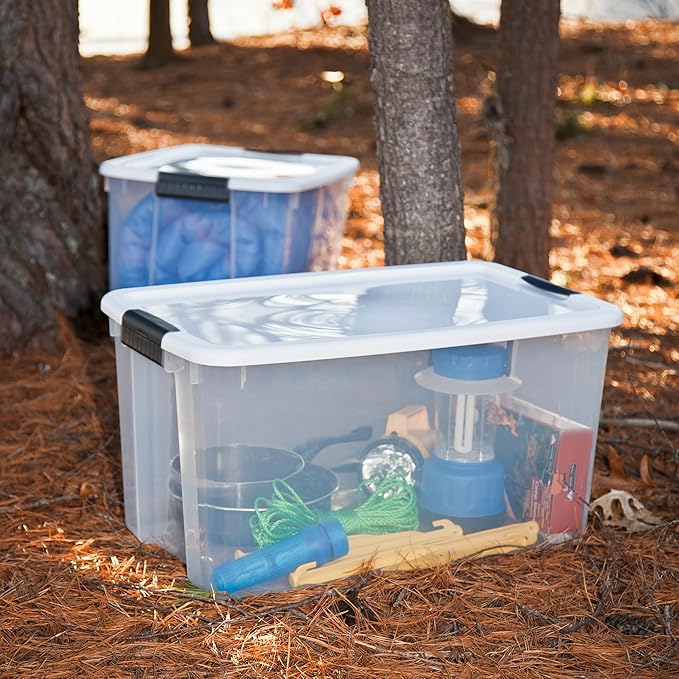 Sterilite 8 Pack Ultra Storage Totes, Lidded Plastic Containers, 116 Qt and 70 - Image 8