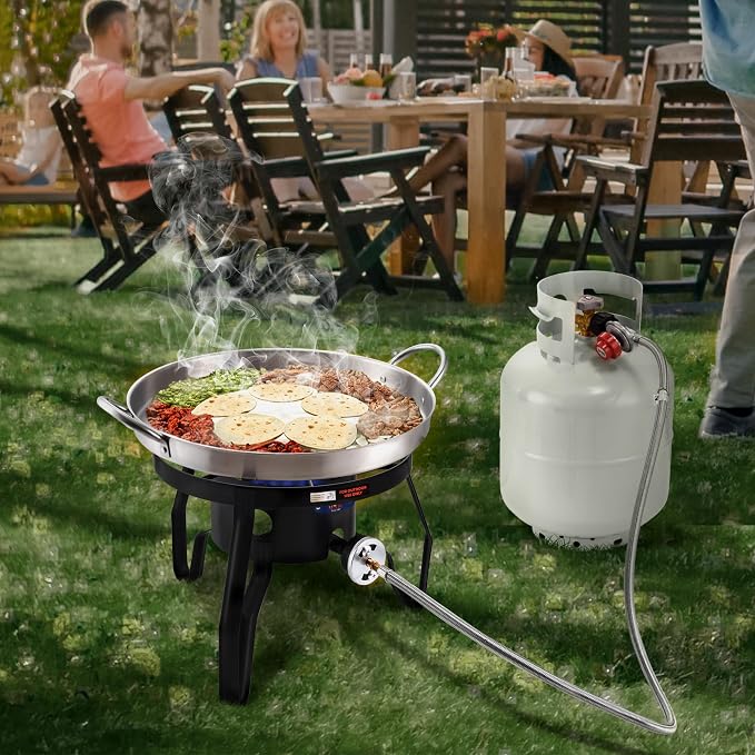 ARC Propane Burner, 000 BTU Cast Iron Single Burner Propane Stove - Image 2