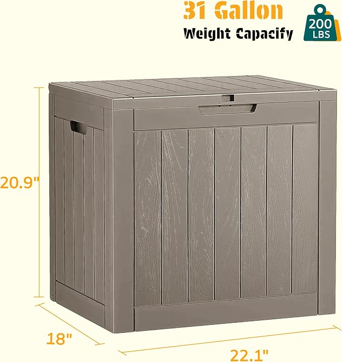 NUNU LAB 31 Gallon Outdoor Storage Box Waterproof, Outside Package Delivery - Image 3