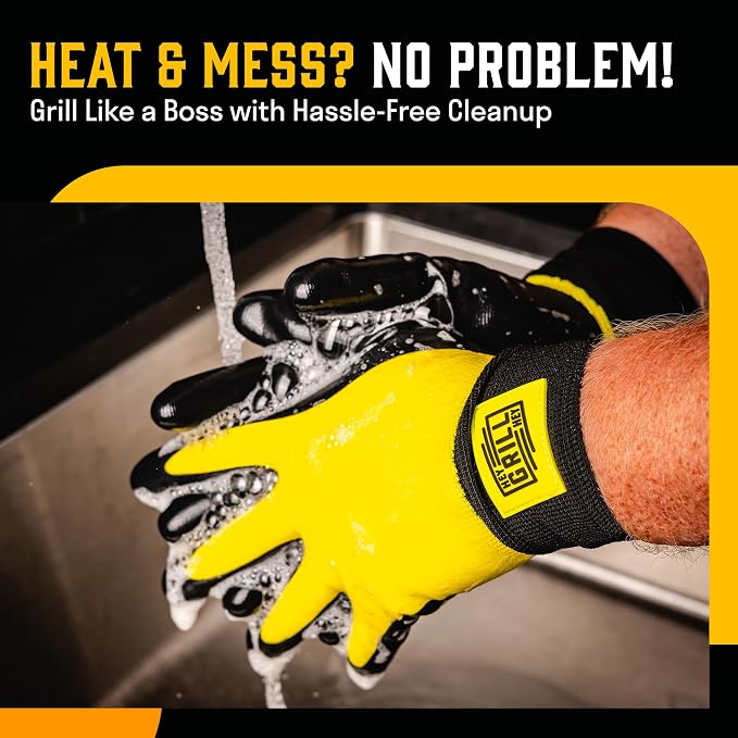 Hey Grill Hey Pitmaster Gloves | BBQ Gloves | Heat Protection up to 500°F or - Image 5